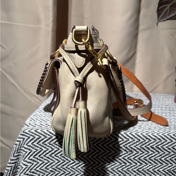 Dooney & Bourke Florentine Leather Whipstitch Satchel - Cream/Bone - 2015-2017 - Picture 3 of 16